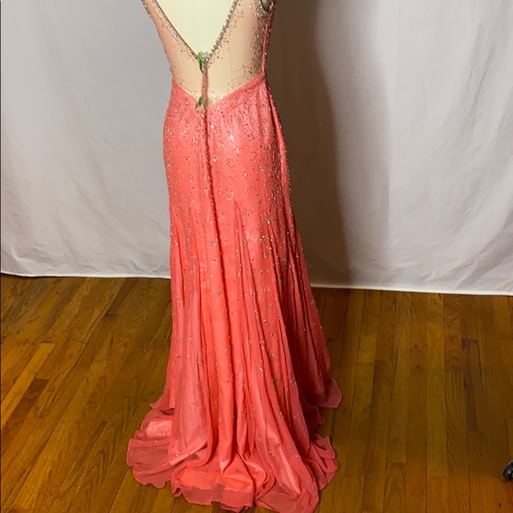Coral Prom Gown - Picture 7 of 8